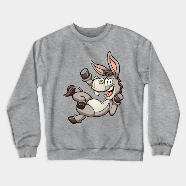 Waving donkey Crewneck Sweatshirt by memoangeles